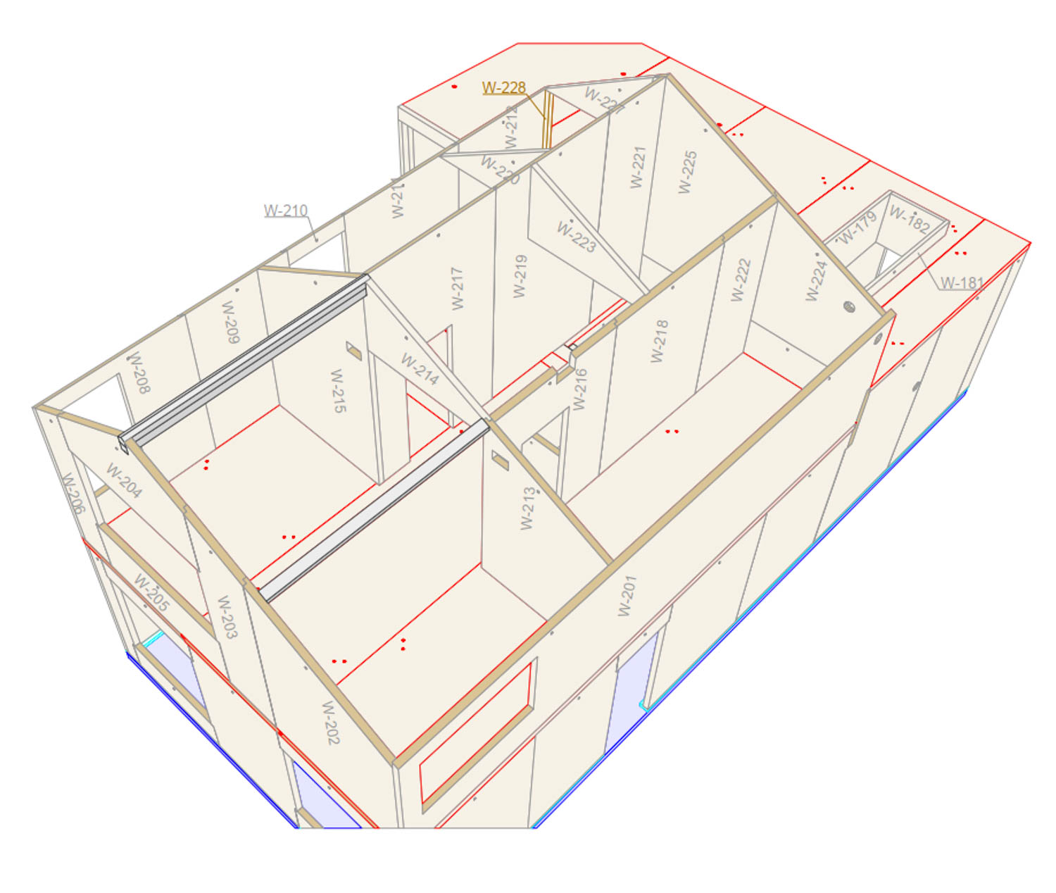 panel layout Milli Studios CLT Home Lalor Park Passivehouse