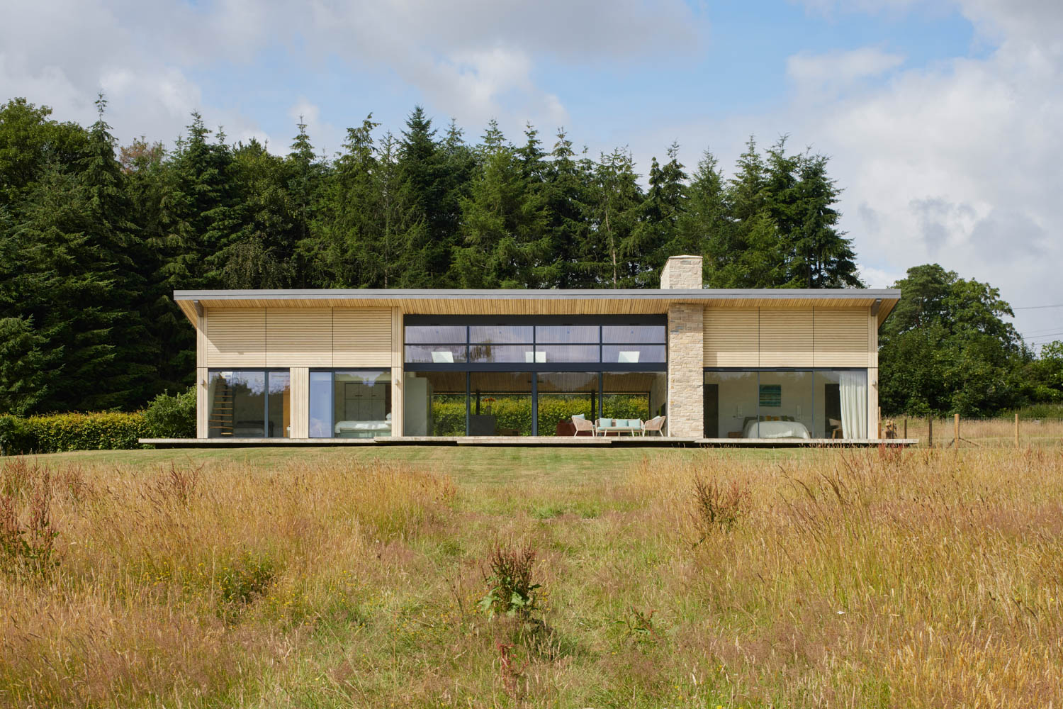 elevation SIPS House Construction at Waldens Farm / Wiltshire / Adam Knibb Architects