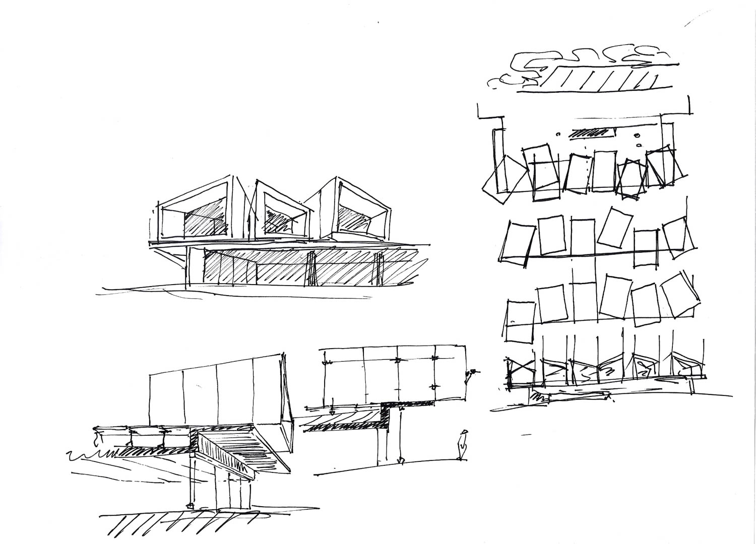 sketches Summary studio / Samuel Gonçalves / Prafab Housing / Vale de Cambra, Portugal part 2